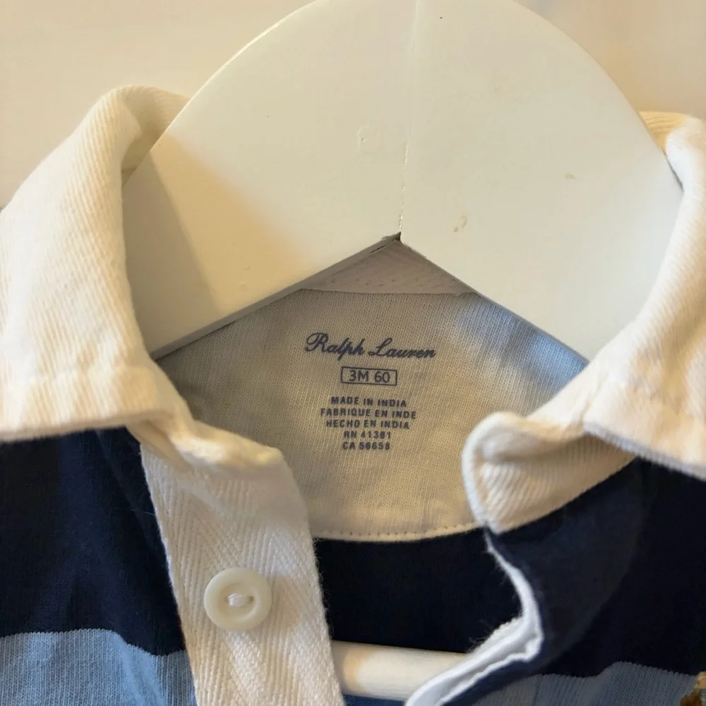 Ralph Lauren Block Stripe Romper Size 3 Months